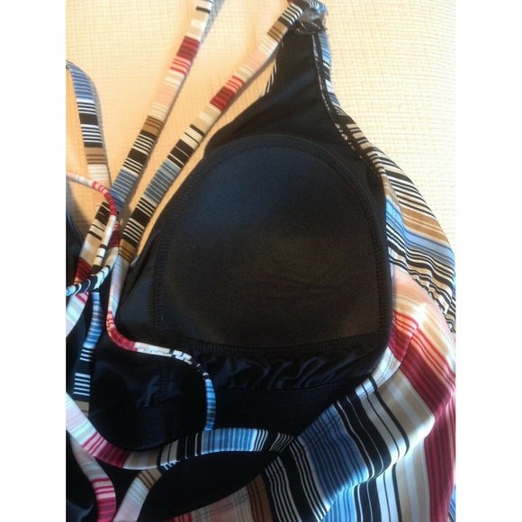 NWT Coastal Blue Striped One Piece Swimsuit - XL - Picture 6 of 8